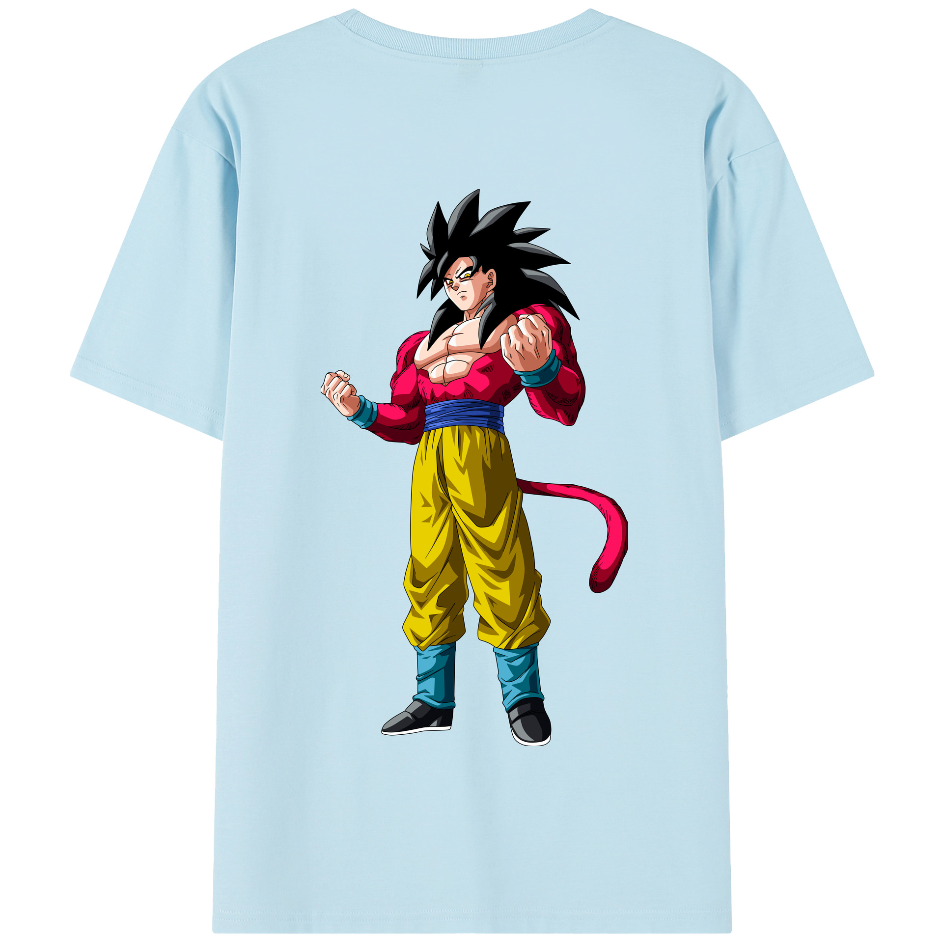 （画像用） ドラゴンボール 孫悟空（そん ごくう）Son Goku カカロット DRAGON BALL Kakarotto 綿100％半袖Tシャツ（背面プリント）